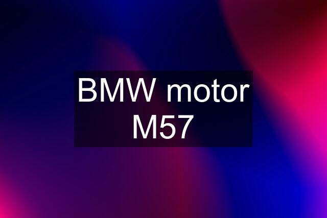 BMW motor M57