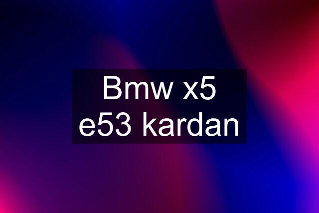 Bmw x5 e53 kardan