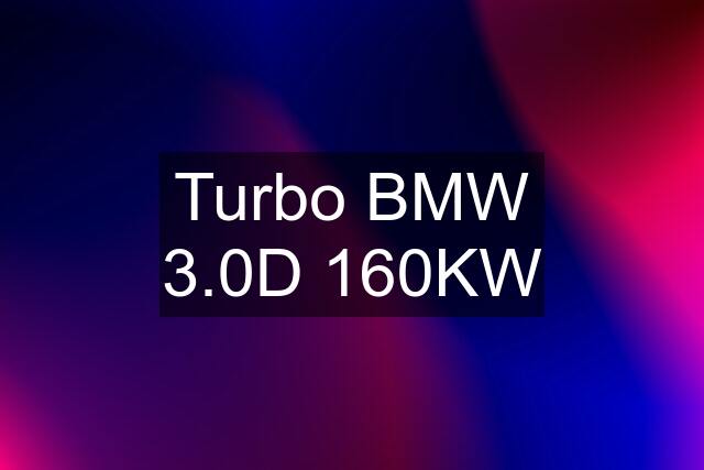 Turbo BMW 3.0D 160KW