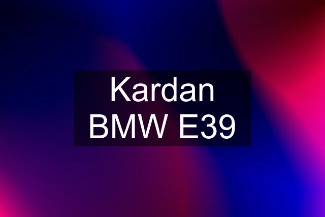 Kardan BMW E39