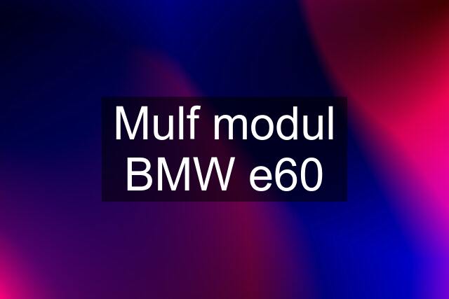 Mulf modul BMW e60