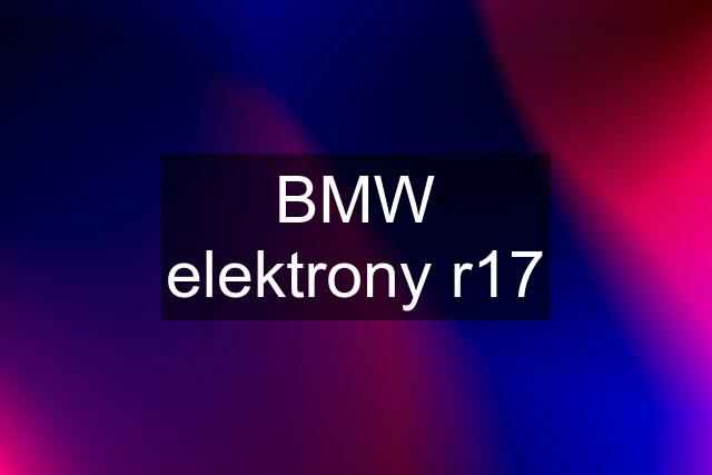 BMW elektrony r17