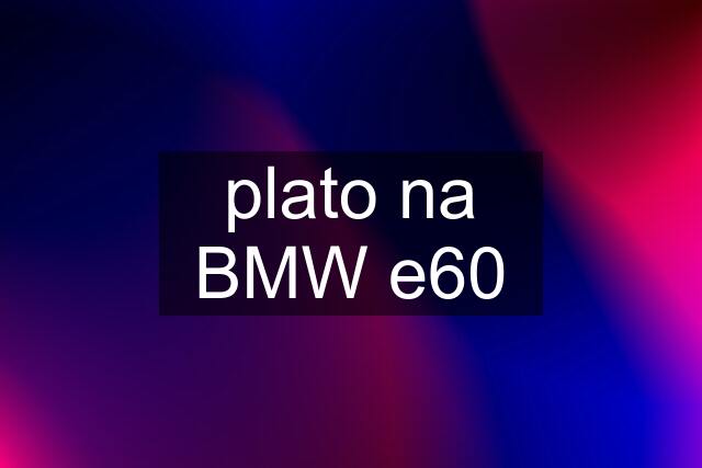 plato na BMW e60