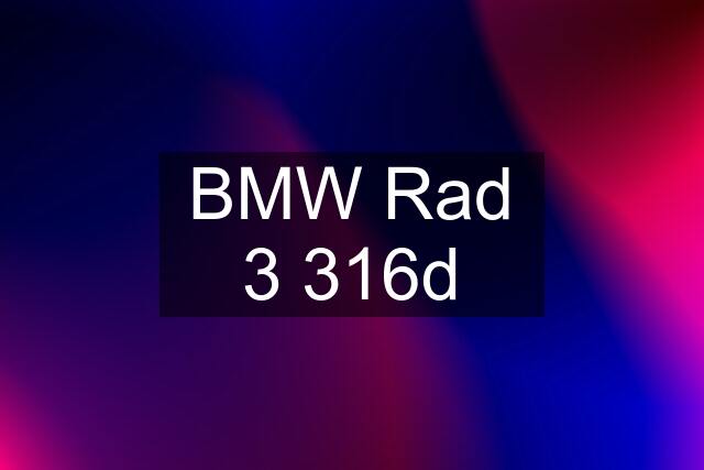 BMW Rad 3 316d