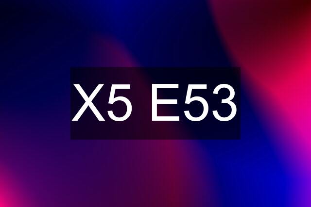 X5 E53