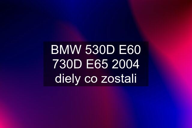 BMW 530D E60 730D E65 2004 diely co zostali