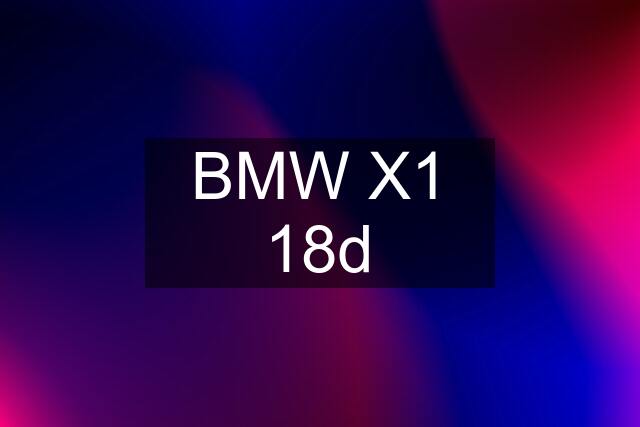 BMW X1 18d