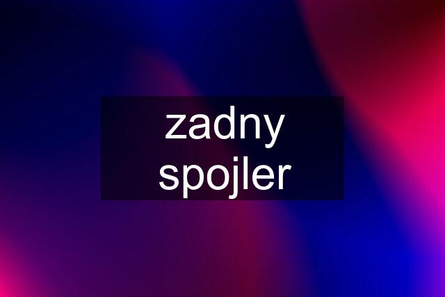 zadny spojler