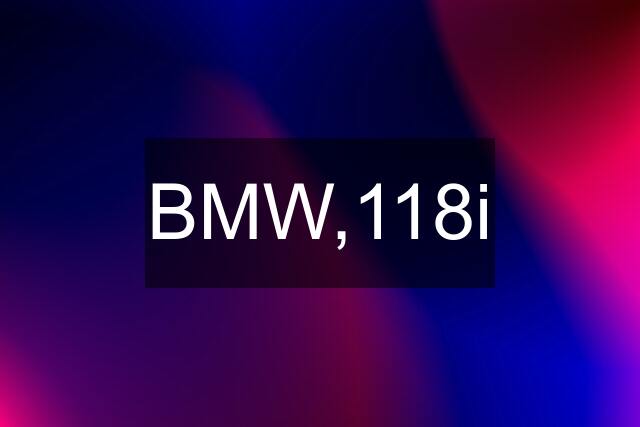 BMW,118i