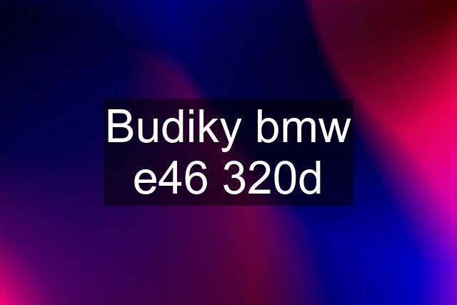 Budiky bmw e46 320d