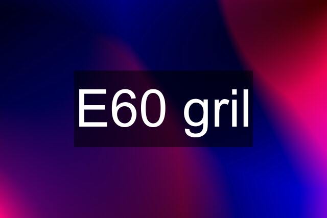 E60 gril