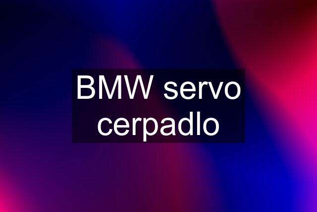 BMW servo cerpadlo