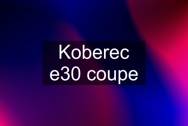 Koberec e30 coupe