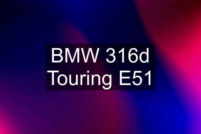 BMW 316d Touring E51