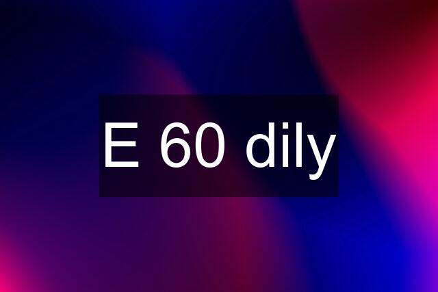 E 60 dily