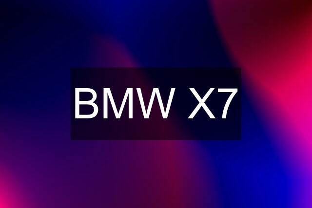 BMW X7