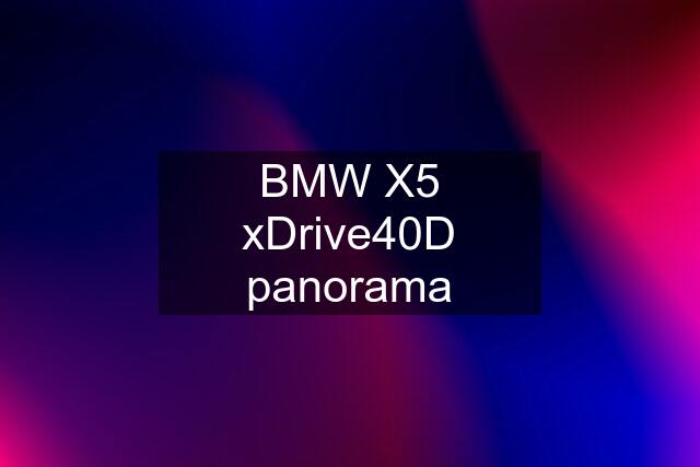 BMW X5 xDrive40D panorama