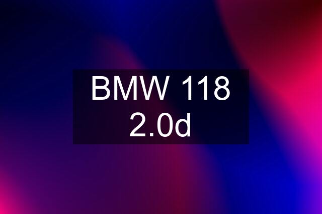 BMW 118 2.0d