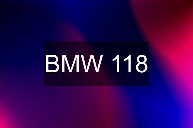 BMW 118