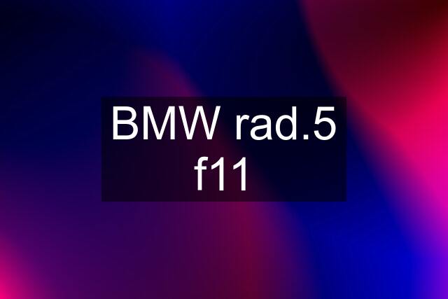 BMW rad.5 f11