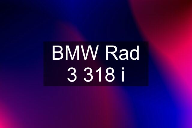 BMW Rad 3 318 i