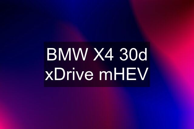 BMW X4 30d xDrive mHEV