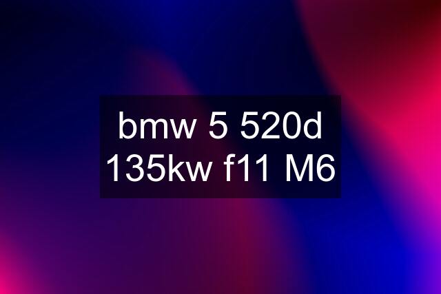 bmw 5 520d 135kw f11 M6