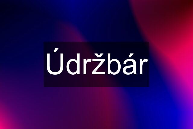 Údržbár