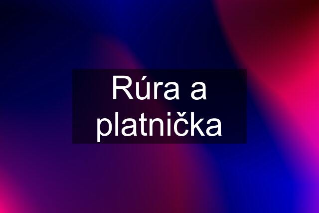 Rúra a platnička