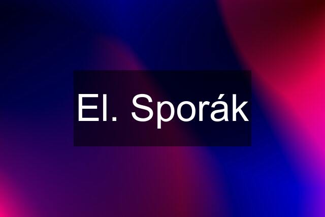 El. Sporák