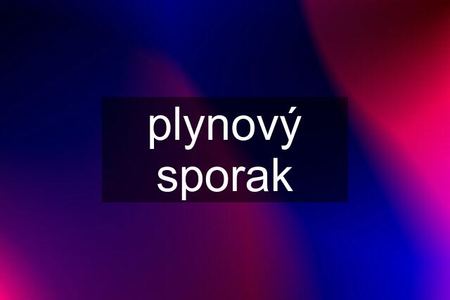 plynový sporak