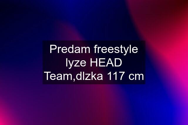 Predam freestyle lyze HEAD Team,dlzka 117 cm