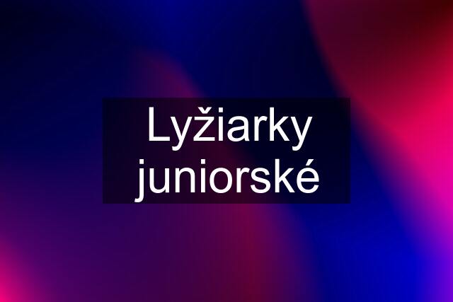 Lyžiarky juniorské