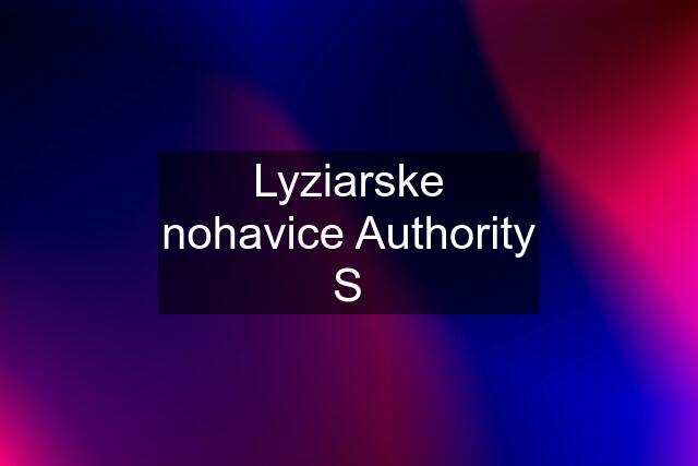 Lyziarske nohavice Authority S