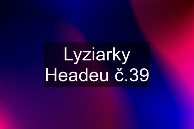 Lyziarky Headeu č.39