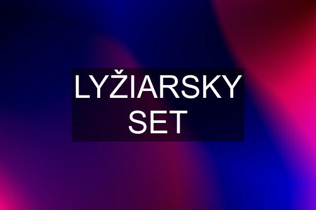 LYŽIARSKY SET