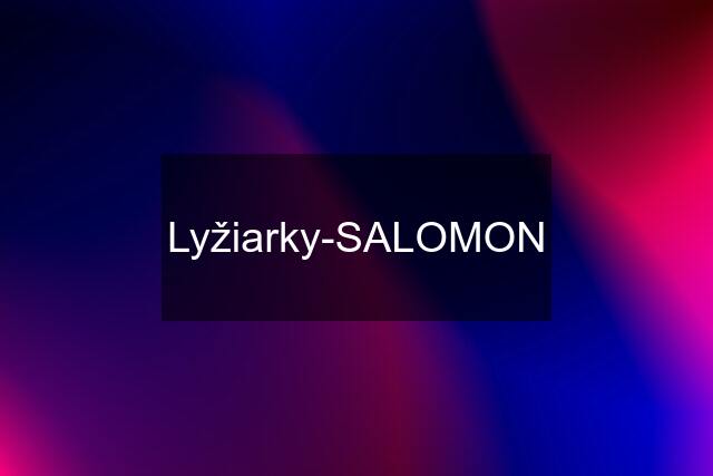 Lyžiarky-SALOMON