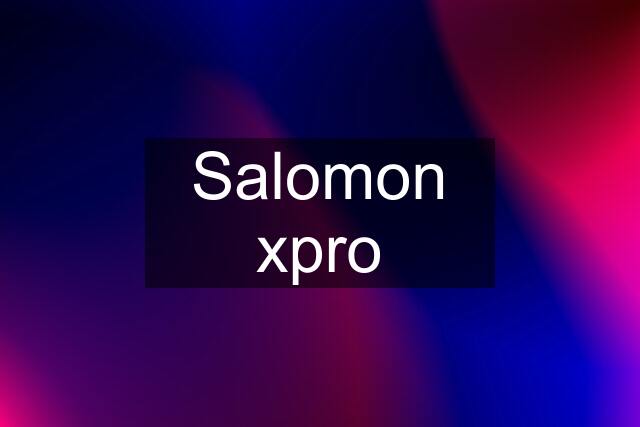 Salomon xpro