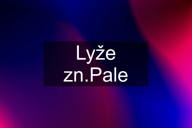 Lyže zn.Pale