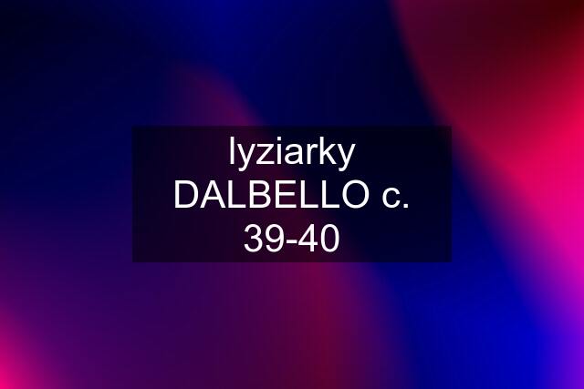 lyziarky DALBELLO c. 39-40