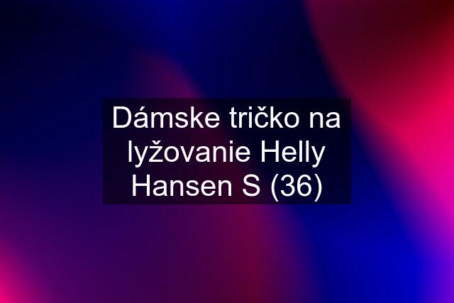 Dámske tričko na lyžovanie Helly Hansen S (36)