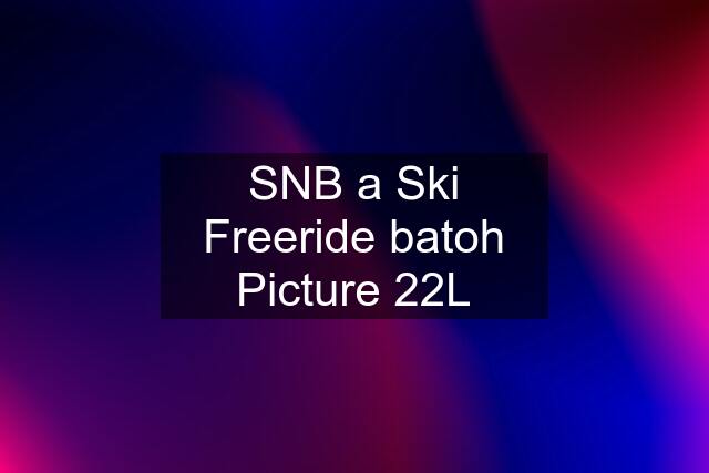 SNB a Ski Freeride batoh Picture 22L