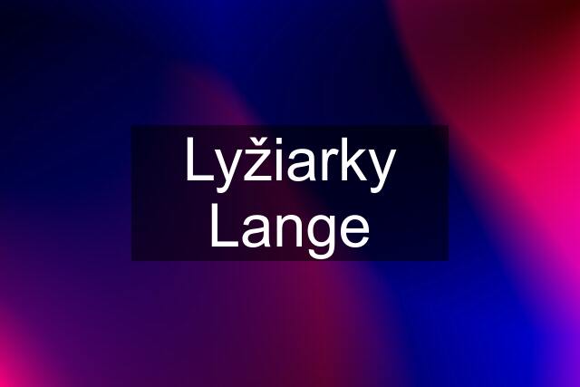 Lyžiarky Lange