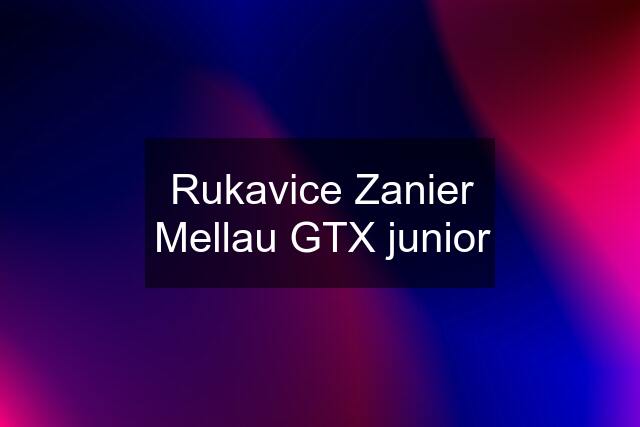 Rukavice Zanier Mellau GTX junior