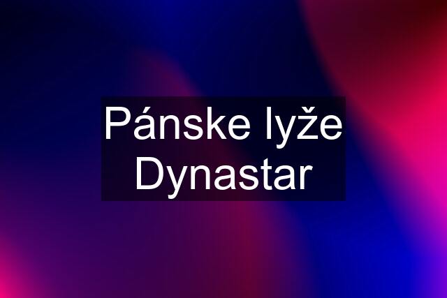 Pánske lyže Dynastar