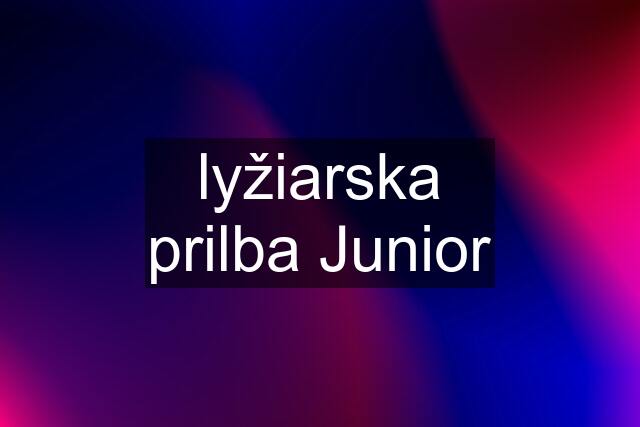 lyžiarska prilba Junior