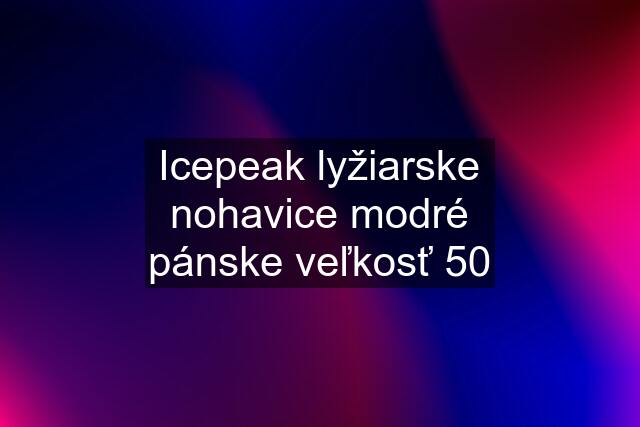 Icepeak lyžiarske nohavice modré pánske veľkosť 50