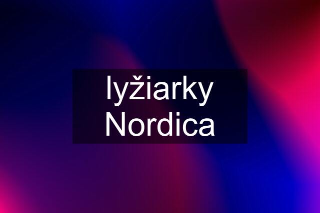 lyžiarky Nordica