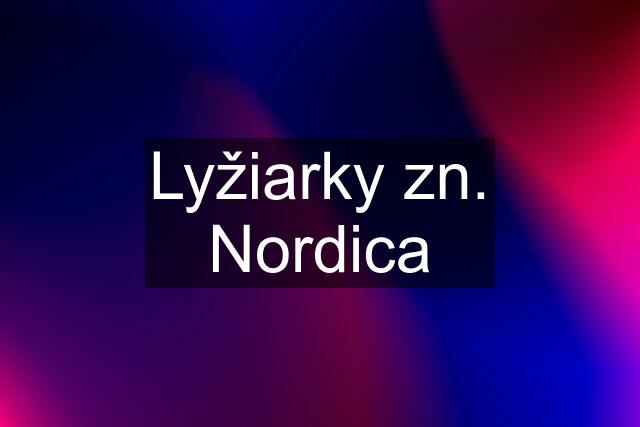 Lyžiarky zn. Nordica