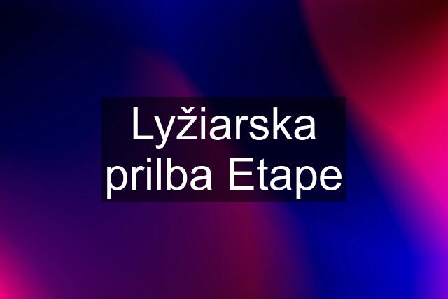 Lyžiarska prilba Etape